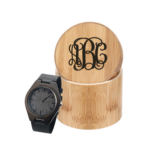 Customized Ebony Watch for Husband
