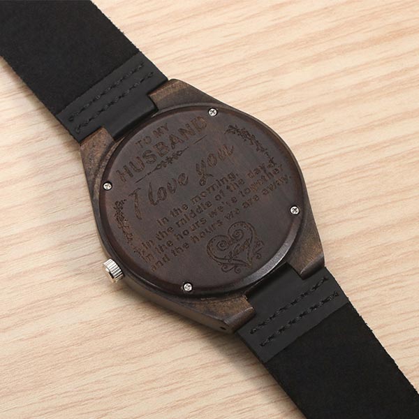 Customized Ebony Watch for Husband