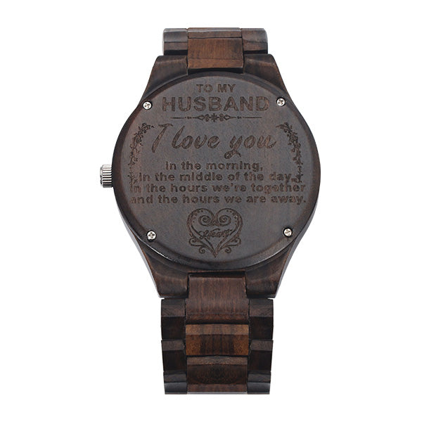 Customized Ebony Watch for Husband