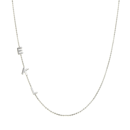 Customized Sideways Initial Necklace, Mother's Day Gifts, for Mom, for Her