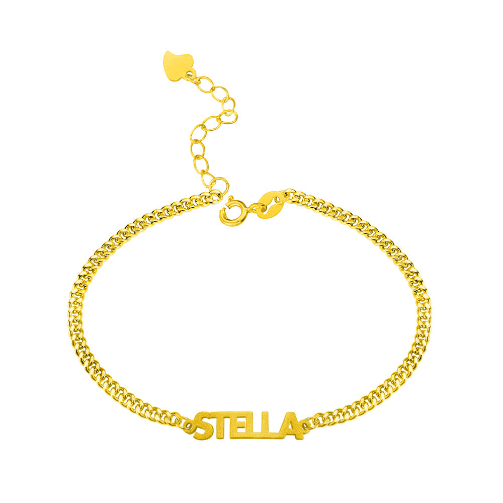 Personalized Bold Curb Chain Name Bracelet/Anklet