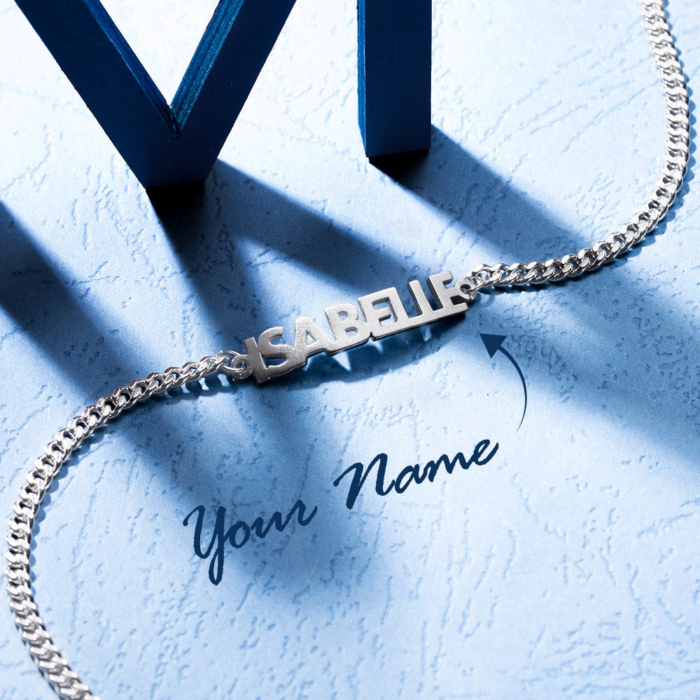 Personalized Bold Curb Chain Name Bracelet/Anklet