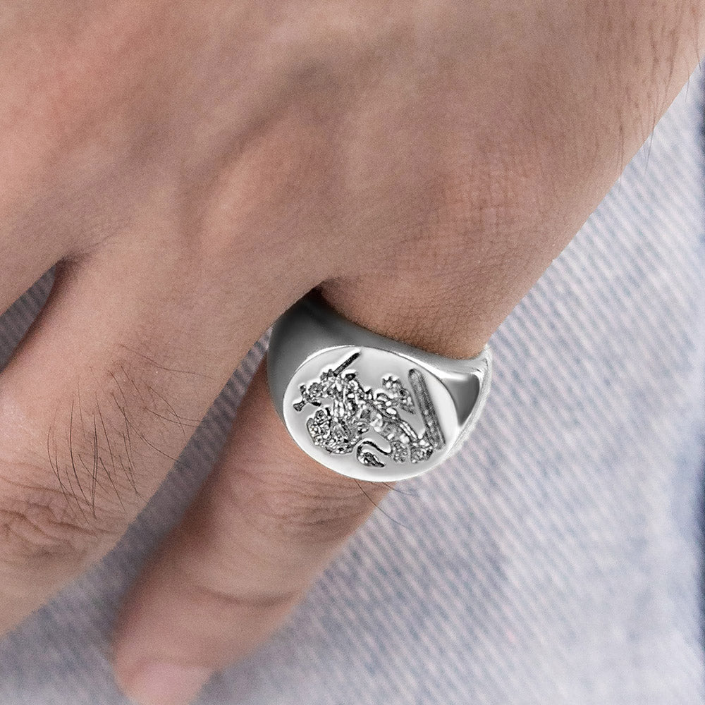 Personalized Wax Seal Family Signet Ring