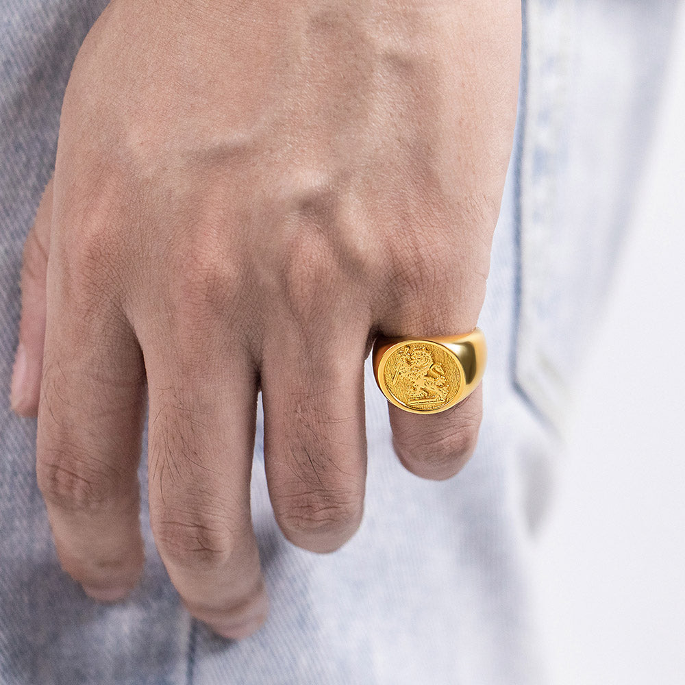 Customized Wax Seal Family Signet Ring
