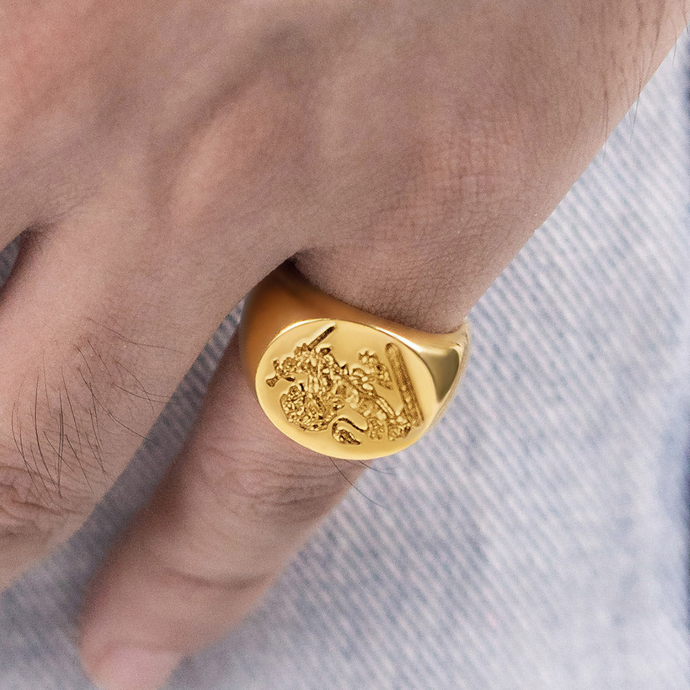 Personalized Wax Seal Family Signet Ring