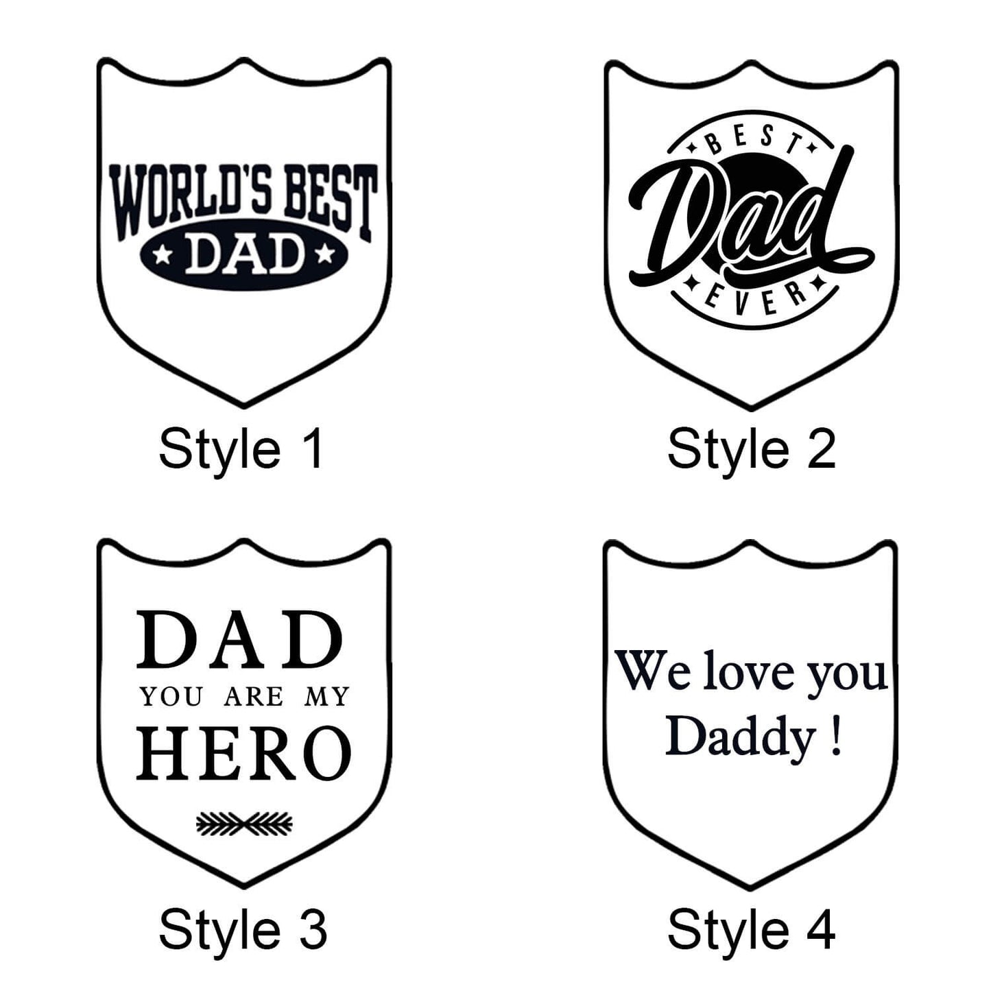 Personalized Shield Artificial Leather Bracelet for Dads