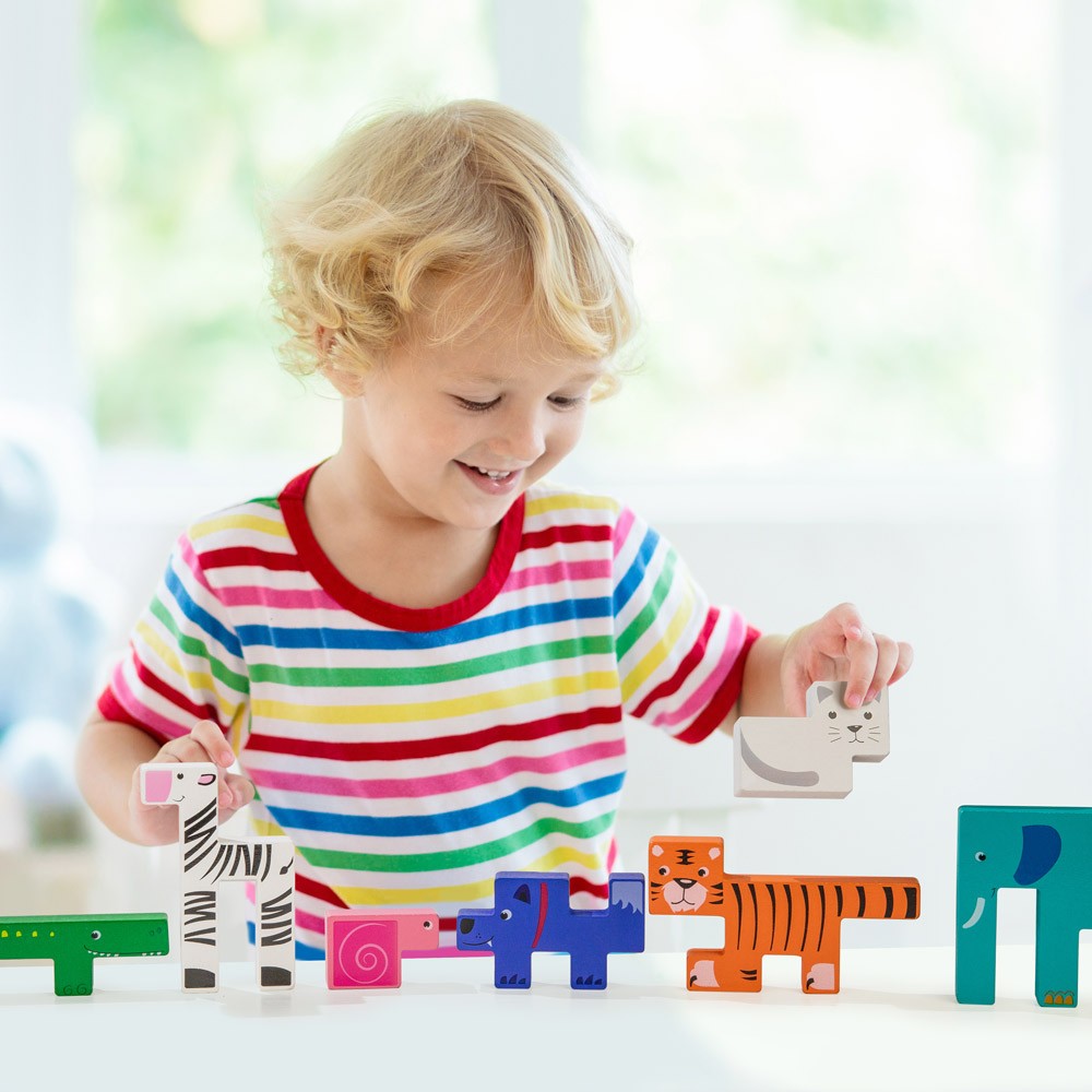 Animal Building Block & Puzzle Educational Toy, Birthday Gift for Kids