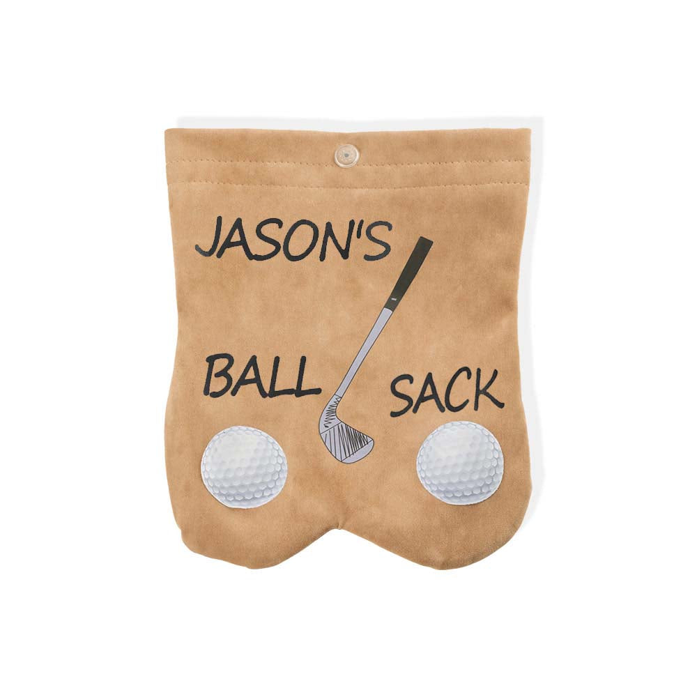 Personalized Name Golf Ball Sacks, Portable Flannelette Golf Ball Bag, Sports Accessory, Funny Golf Gift for Men/Father/Husband, Golf Lovers Gift
