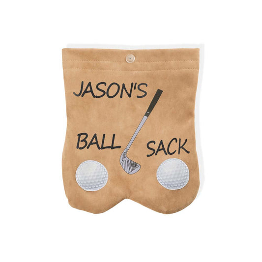 Personalized Name Golf Ball Sacks, Portable Flannelette Golf Ball Bag, Sports Accessory, Funny Golf Gift for Men/Father/Husband, Golf Lovers Gift