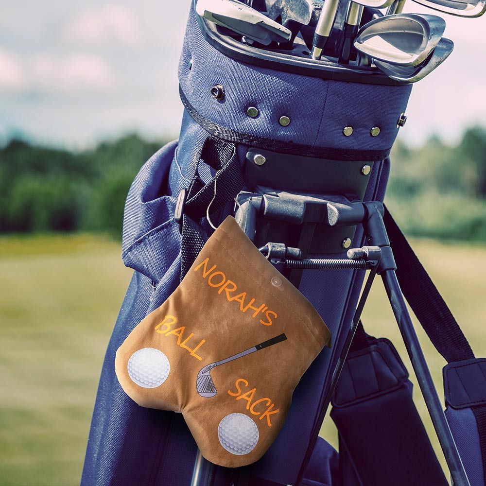 Personalized Name Golf Ball Sacks, Portable Flannelette Golf Ball Bag, Sports Accessory, Funny Golf Gift for Men/Father/Husband, Golf Lovers Gift