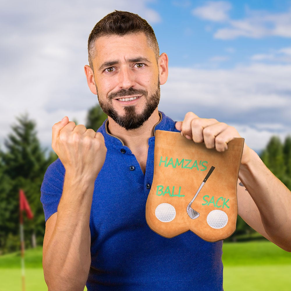 Personalized Name Golf Ball Sacks, Portable Flannelette Golf Ball Bag, Sports Accessory, Funny Golf Gift for Men/Father/Husband, Golf Lovers Gift