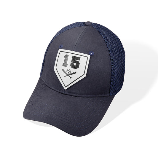 Custom Baseball Hat, Personalized Player Number Leather Patch Hat, Trucker Hat Snapback Baseball/Softball Cap for Men & Women, One Size Fits All