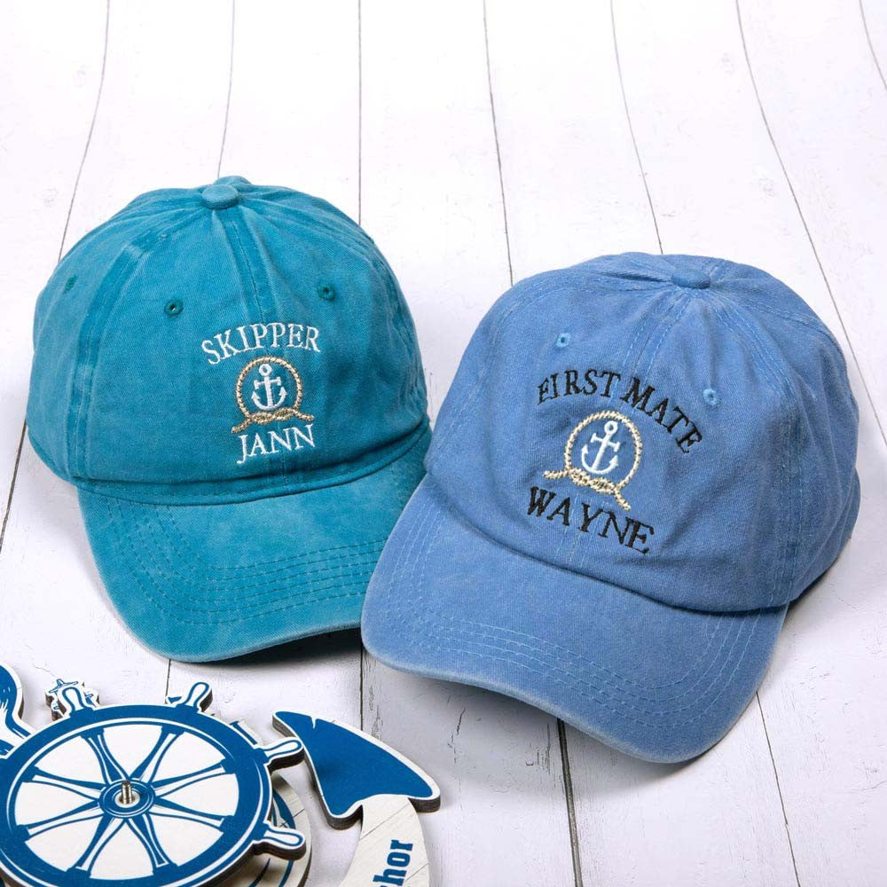 Captain First Mate Hat, Custom Embroider Hat, Personalized Baseball Cap, Gift for Sailors/First Mates/Captains