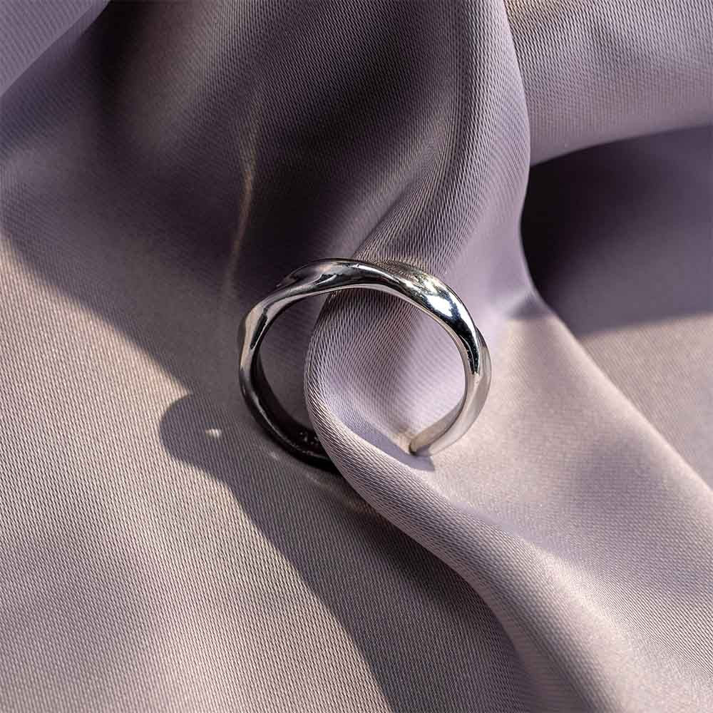 Adjustable Wavy Band Ring, Ring, Stainless Steel Unisex Stackable Ring, Birthday/Anniversary/Valentine's Day Gift for Men/Women/Mom/Friends/Lover