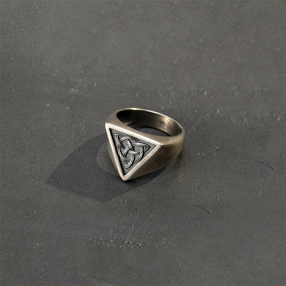 Unisex Celtic Trinity Knot Ring Celtic Triquetra Ring, Irish Celtic Knot Ring, Silver/Brass Ring Jewelry Gift for Women Men