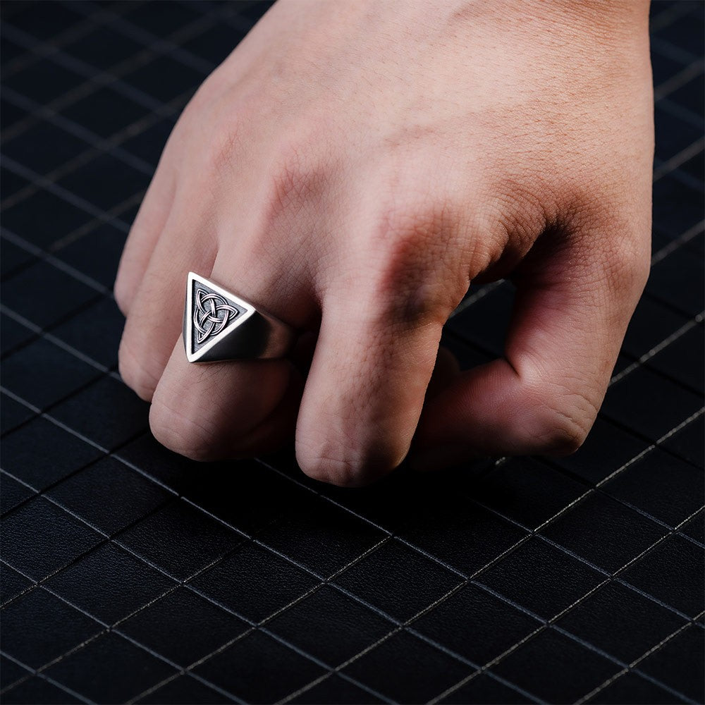 Unisex Celtic Trinity Knot Ring Celtic Triquetra Ring, Irish Celtic Knot Ring, Silver/Brass Ring Jewelry Gift for Women Men