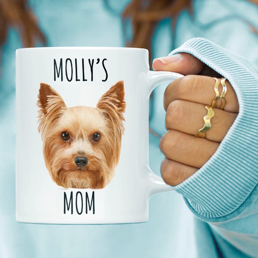 Personalized Dog Dad Mug with Pet Photo, Custom Dog Mug, Dog Lover Coffee Mug, Personalized Cat Mug, Dog Face Mug, Dog Mom Gift, Gift for Per Lover