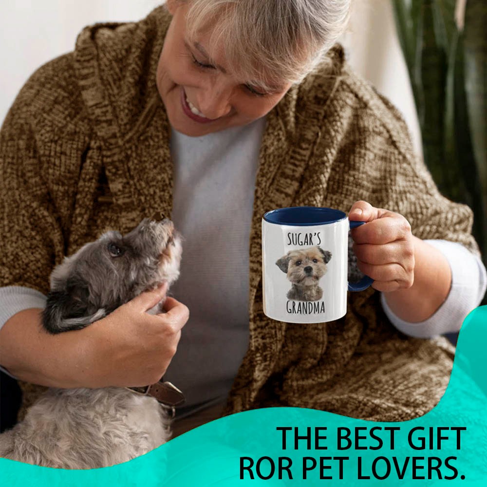 Personalized Dog Dad Mug with Pet Photo, Custom Dog Mug, Dog Lover Coffee Mug, Personalized Cat Mug, Dog Face Mug, Dog Mom Gift, Gift for Per Lover