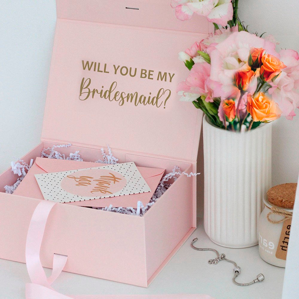 Custom Name Gift Box, Bridesmaid Gift Box with Name, Maid of Honor Proposal Gift Box, Wedding Gift, Gift for Bridesmaid/Her/Girlfriend