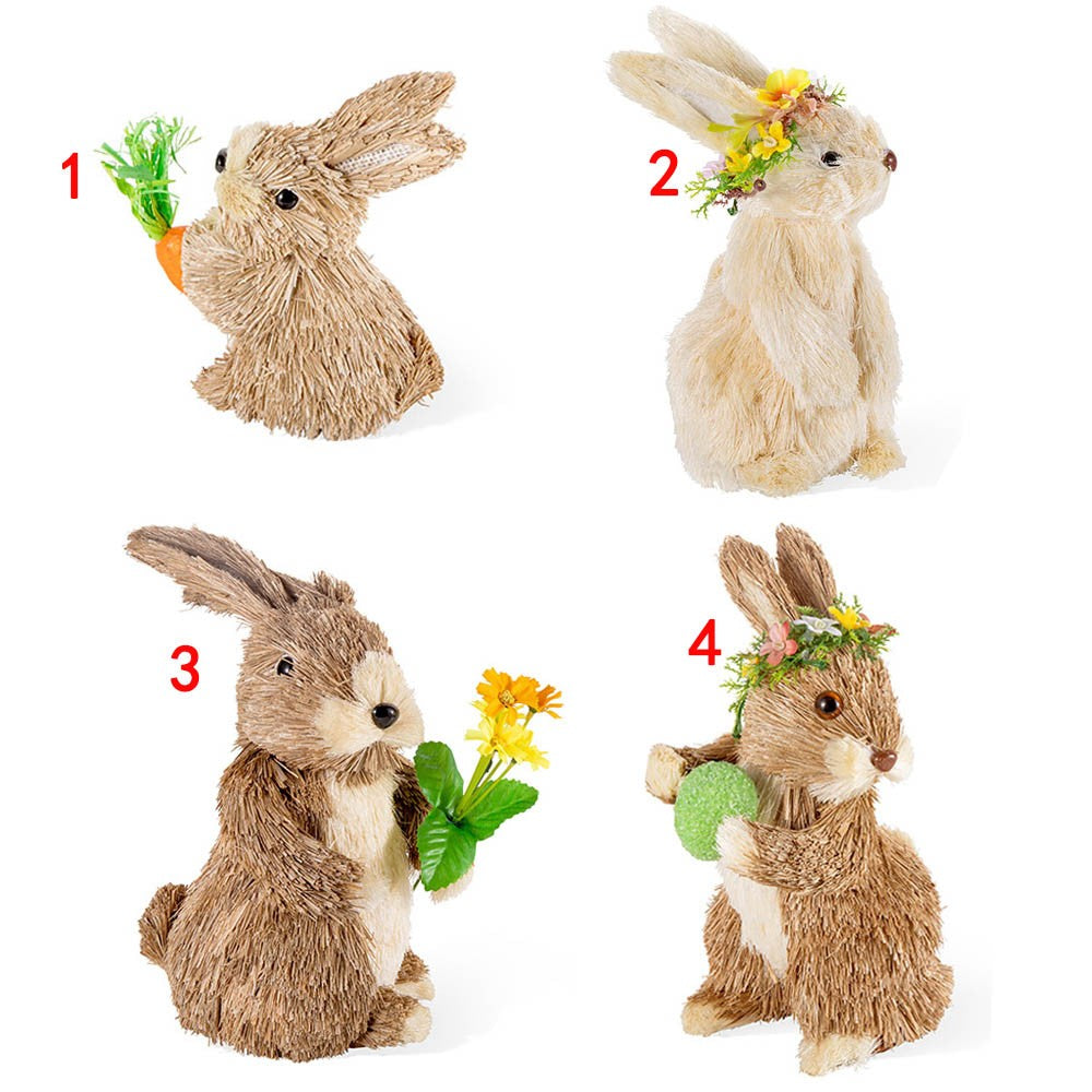 Easter Bunny Family Ornament, Easter Decor, Easter Bunny with Flower, Eater Gift, Gift for Kids/Family