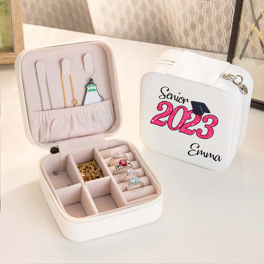 Custom Classic Graduation Jewelry Box, Personalized Graduation Jewelry Case, Class of 2023 Graduation Gift, Graduation Keepsake, Gift for the Graduate