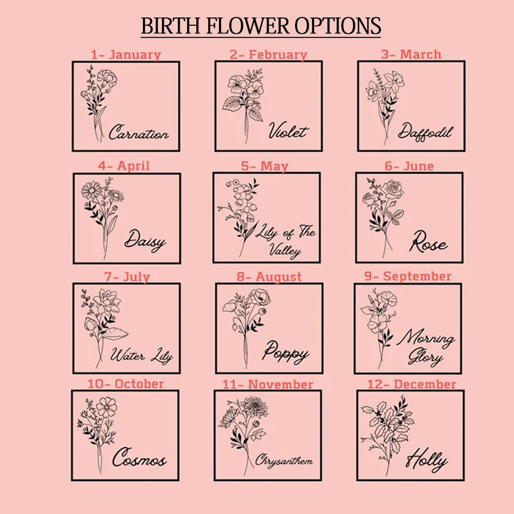 Birth Flower Jewelry Travel Case, Personalized Birthday Gift, Custom Leather Jewelry Box, Gifts for Wedding/Bridesmaid/Mom/Women