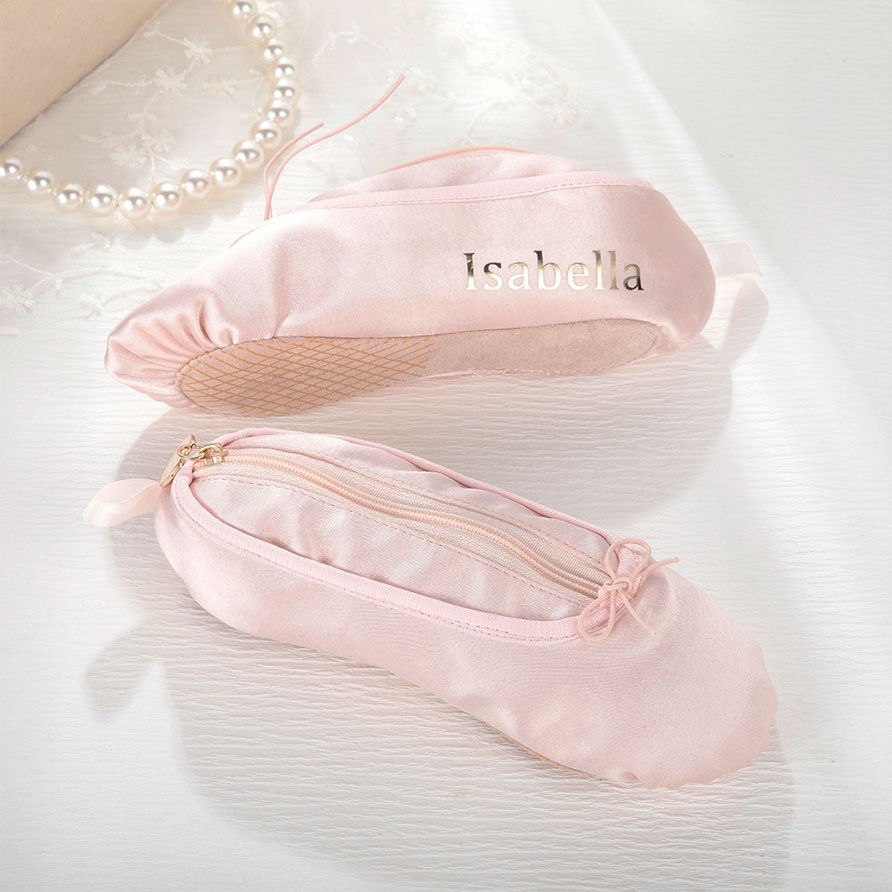 Personalized Ballet Shoe Modeling Makeup Bag, Cosmetic Bag, Pink Makeup Pouch, Lipstick/Eyebrow/Pencil Storage Bag, Gift for Dancers/Dance Lovers/Girl