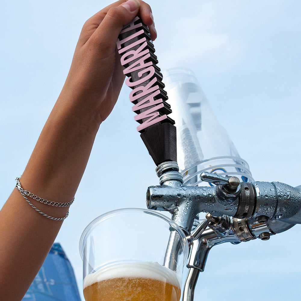 Custom Name 3D Printed Bar Tap Handle, High Contrast, Any Color Combination, Keg Handles for Homebrew, Bars, Restaurant, Wedding and Beer Lover