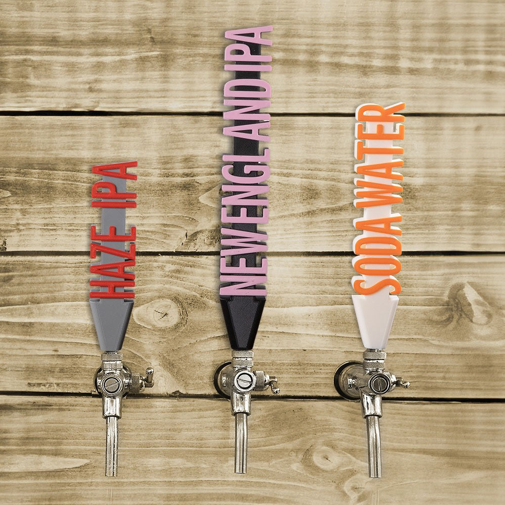 Custom Name 3D Printed Bar Tap Handle, High Contrast, Any Color Combination, Keg Handles for Homebrew, Bars, Restaurant, Wedding and Beer Lover