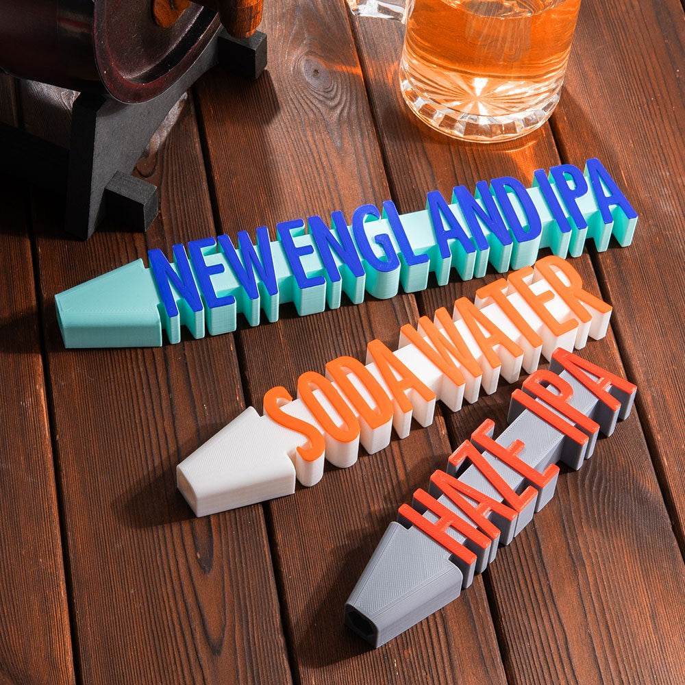 Custom Name 3D Printed Bar Tap Handle, High Contrast, Any Color Combination, Keg Handles for Homebrew, Bars, Restaurant, Wedding and Beer Lover