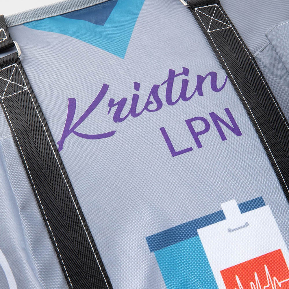 Custom Canvas Large Nurse Tote Bag for Work, Small Nursing Bag with Zippered, Nurse Week Appreciation Graduation Gift for RN CNA LPN Medical Staff
