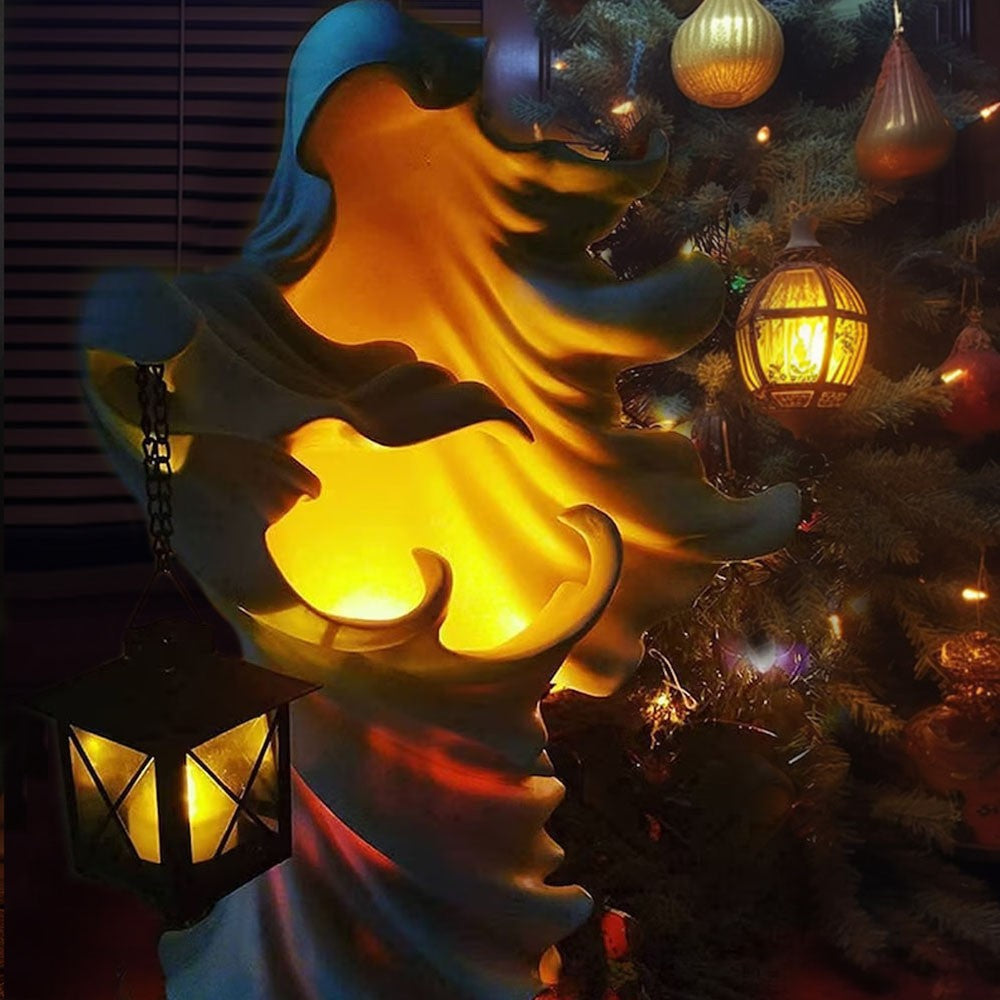 Realistic Ghost-Looking Light, Ghost Lamp, Witch Light, Resin Lamp, Resin Sculpture, Halloween Decoration, Halloween Gift, Gift for Friends/Family