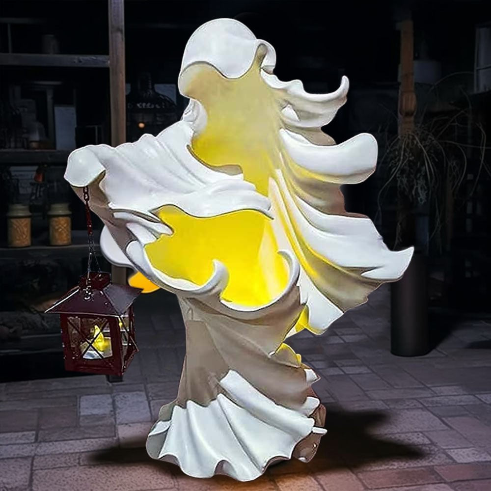 Realistic Ghost-Looking Light, Ghost Lamp, Witch Light, Resin Lamp, Resin Sculpture, Halloween Decoration, Halloween Gift, Gift for Friends/Family