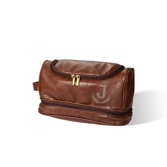 Custom Leather Waterproof Portable Toiletry Bag with Monogram, Dopp Bag for Men, Anniversary/Father's Day/Birthday Gifts for Boyfriend/Groomsmen/Him