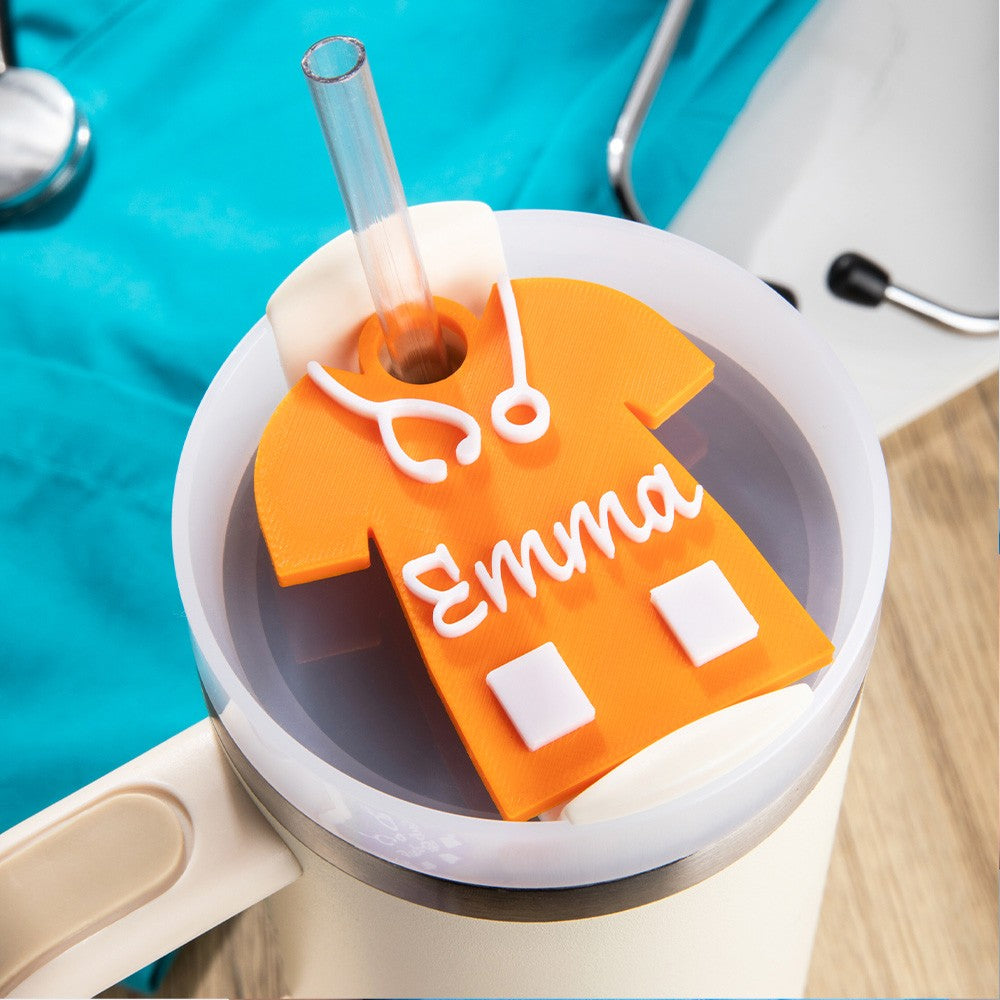 Personalized Name Medical Field Tumbler Topper, Custom Nurse Topper for 30oz/40oz Tumbler, Tumbler Name Plate, Gift for Nurse/Doctor/Medical Student