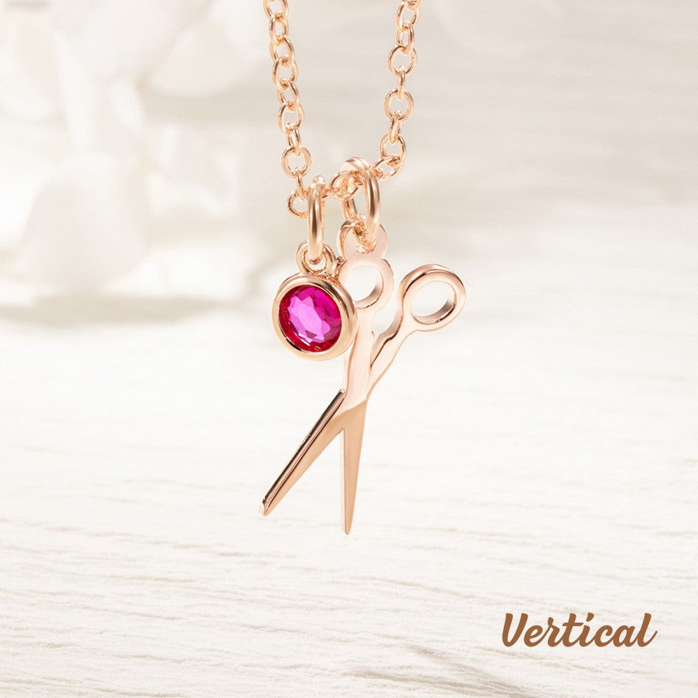 Custom Scissors Necklace for Hairdresser, Dainty Small Scissor Jewelry Sterling Silver, Hairstylist Must Haves, Cosmetology School Graduation Gift