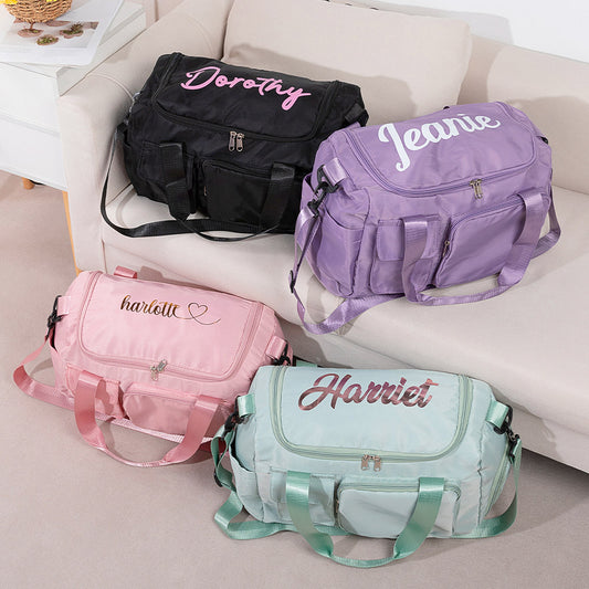 Custom Name Weekender Bag, Personalized Duffle Bag, Waterproof Hospital Bag, Overnight Bag for Women, Birthday/Back to School/Weekend Gift for Girls
