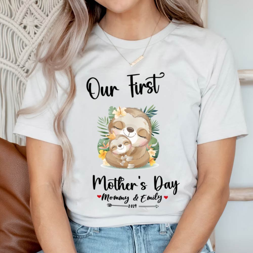 Our First Mother's Day Mom and Baby Set/Matching Shirt, Mummy and Baby Gift, Mama Baby Slothes, T-shirt Bodysuit Romper Babygrow Vest Set, New Mom Gift, Mother's Day Gift