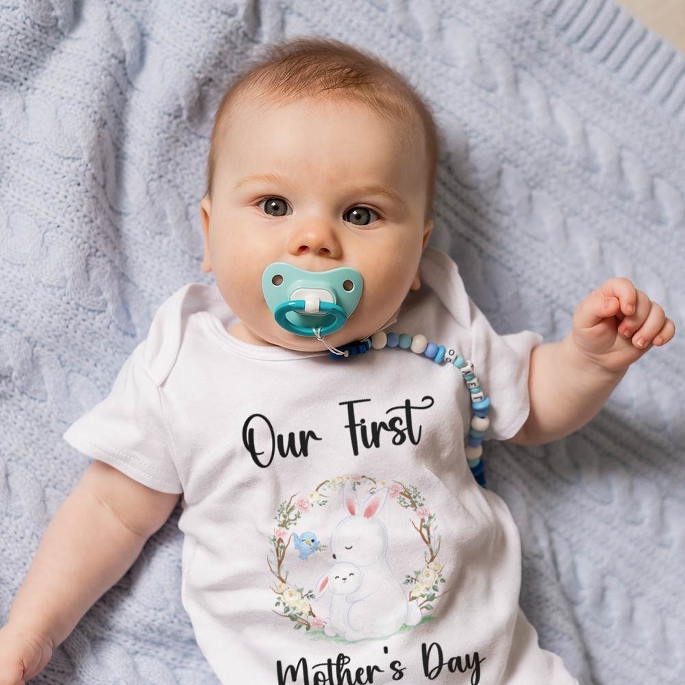Our First Mother's Day Mom and Baby Set/Matching Shirt, Mummy and Baby Gift, Mama Baby Bunnies, T-shirt Bodysuit Romper Babygrow Vest Set, New Mom Gift, Mother's Day Gift