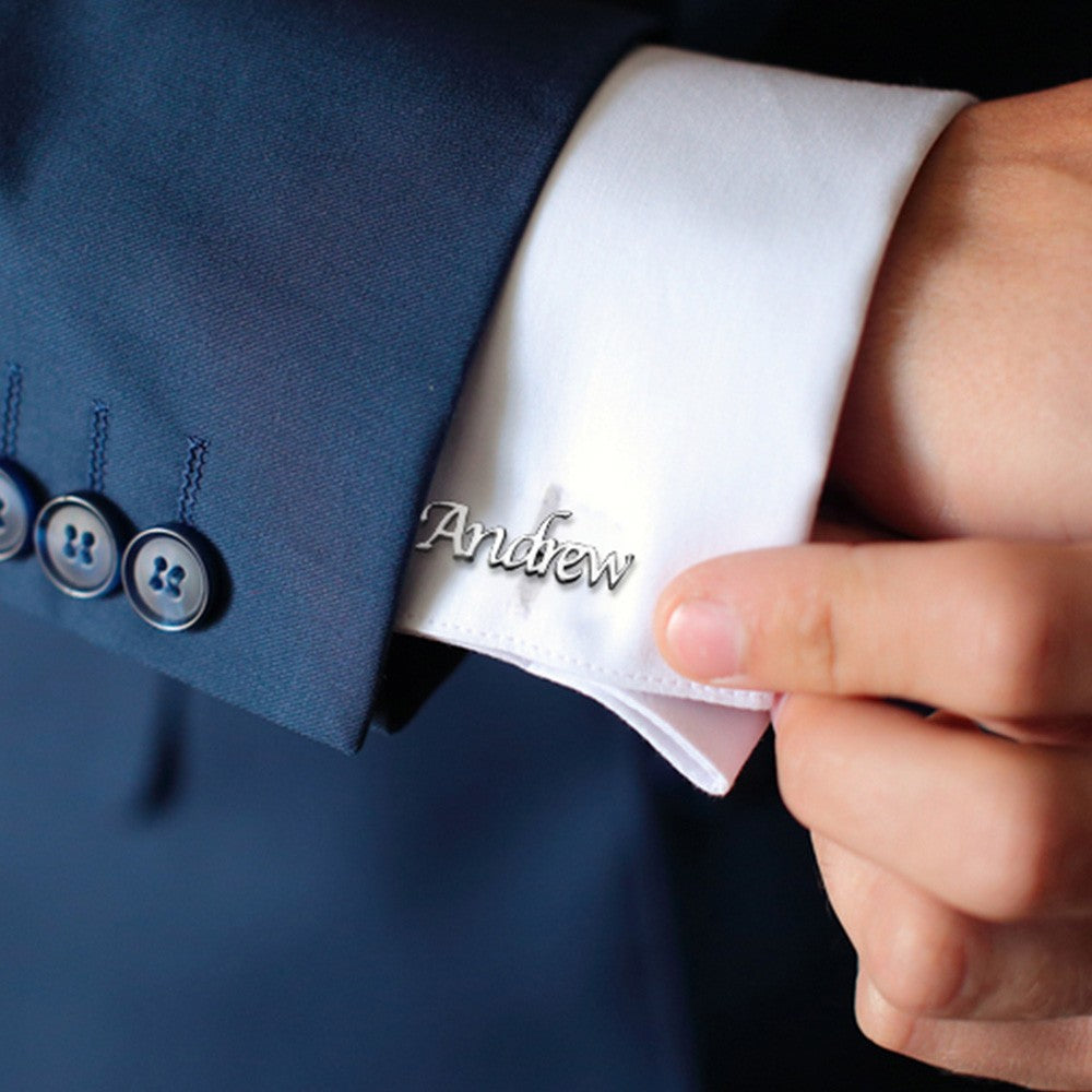 Personalized Monogram Initial Letter Name Cufflinks, Birthday Father's Day Christmas Gift for Men