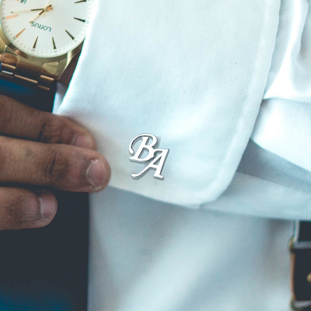 Personalized Monogram Initial Letter Name Cufflinks, Birthday Father's Day Christmas Gift for Men
