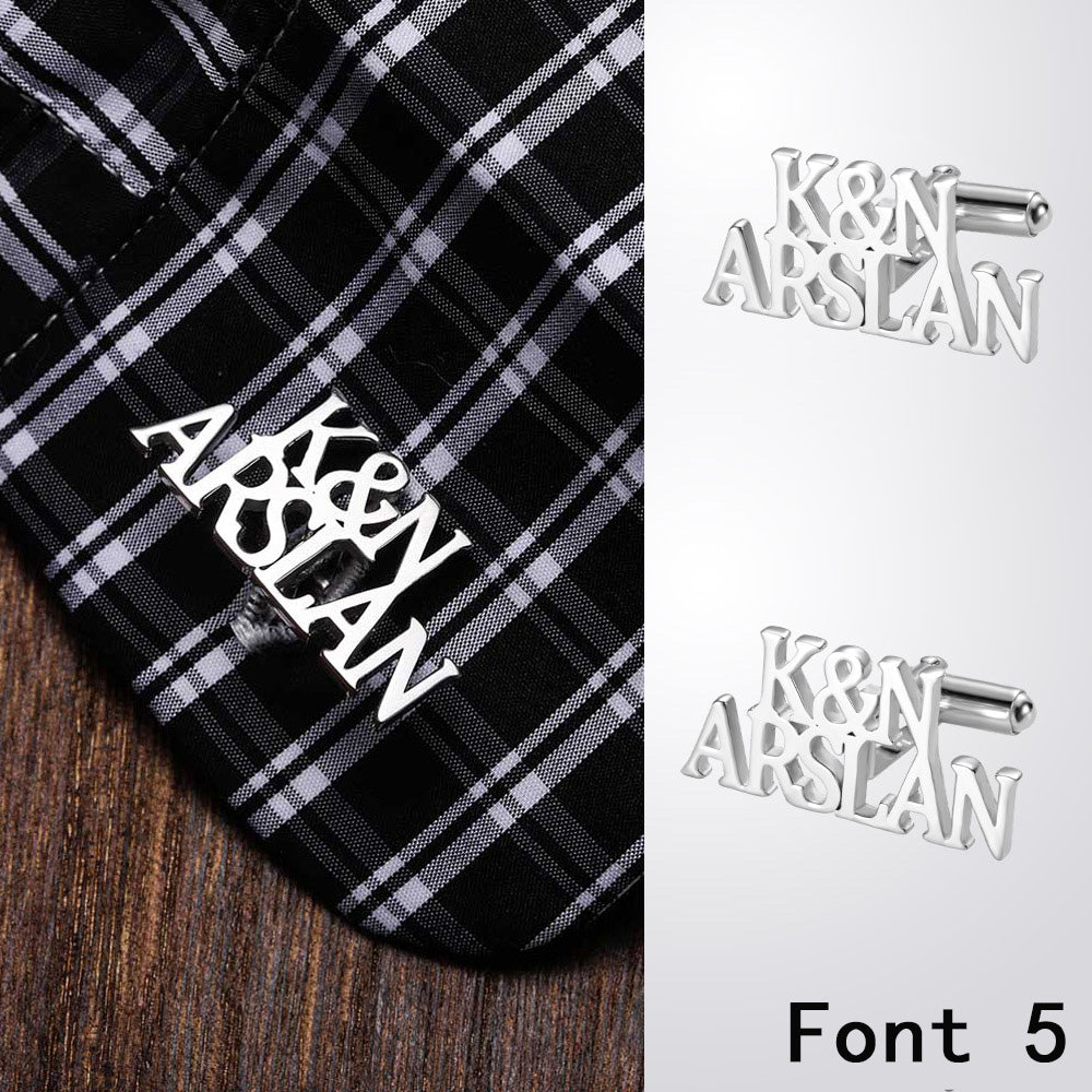 Personalized Monogram Initial Letter Name Cufflinks, Birthday Father's Day Christmas Gift for Men