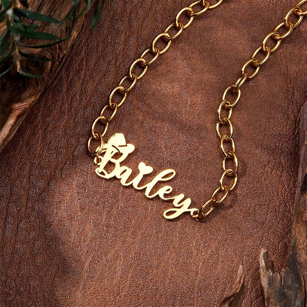 Custom Name Western Cowboy Hat Bracelet with Birthstone, Sterling Silver 925 Heart Jewelry, Birthday/Christmas/Anniversary Gift for Cowboy/Cowgirl