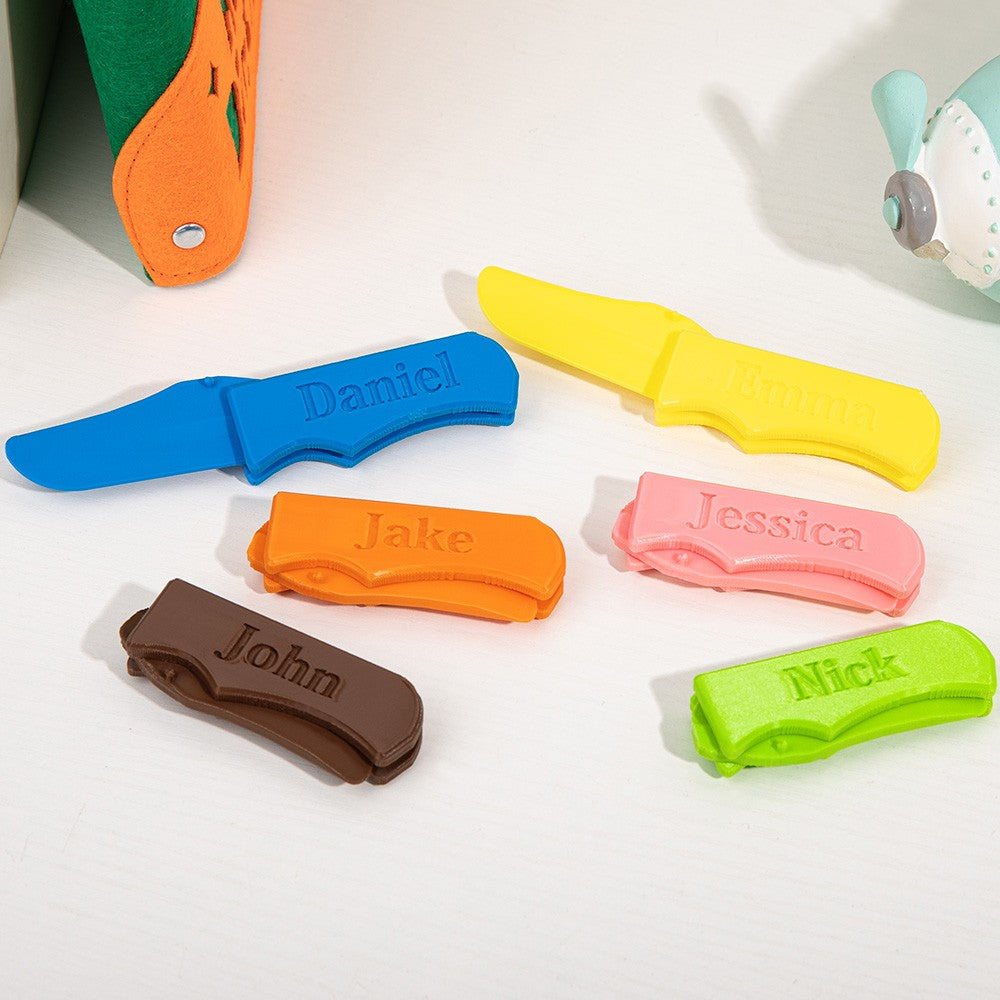 Custom Name 3D Printed Kid's Play Knife, Blade Fidget Toy for Anxiety Stress Relief, Cosplay Prop, Birthday/Christmas/Children's Day Gift for Kids