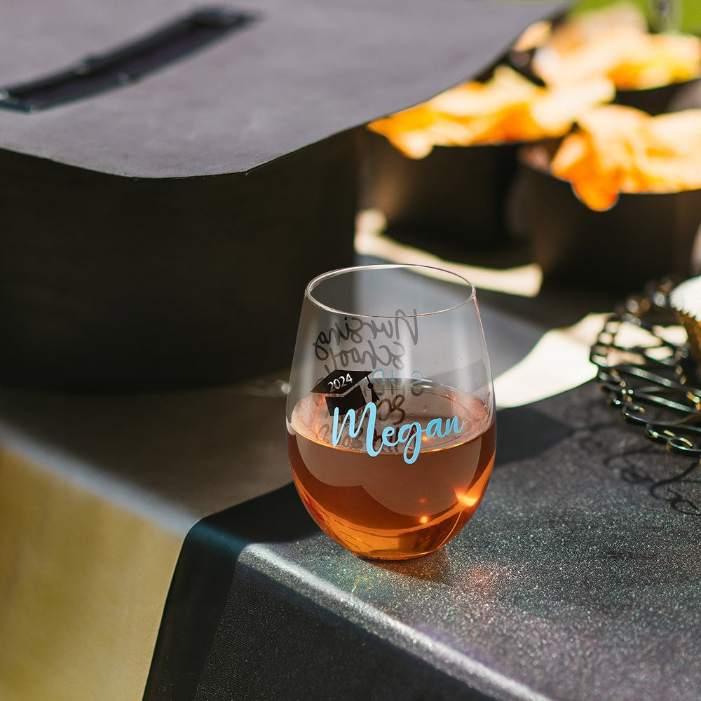 Personalized Name Nurse Graduation Wine Glass, Nursing School Survivor Glass, Graduation Party Decor, Appreciation/Graduation Gift for Nurse/Student