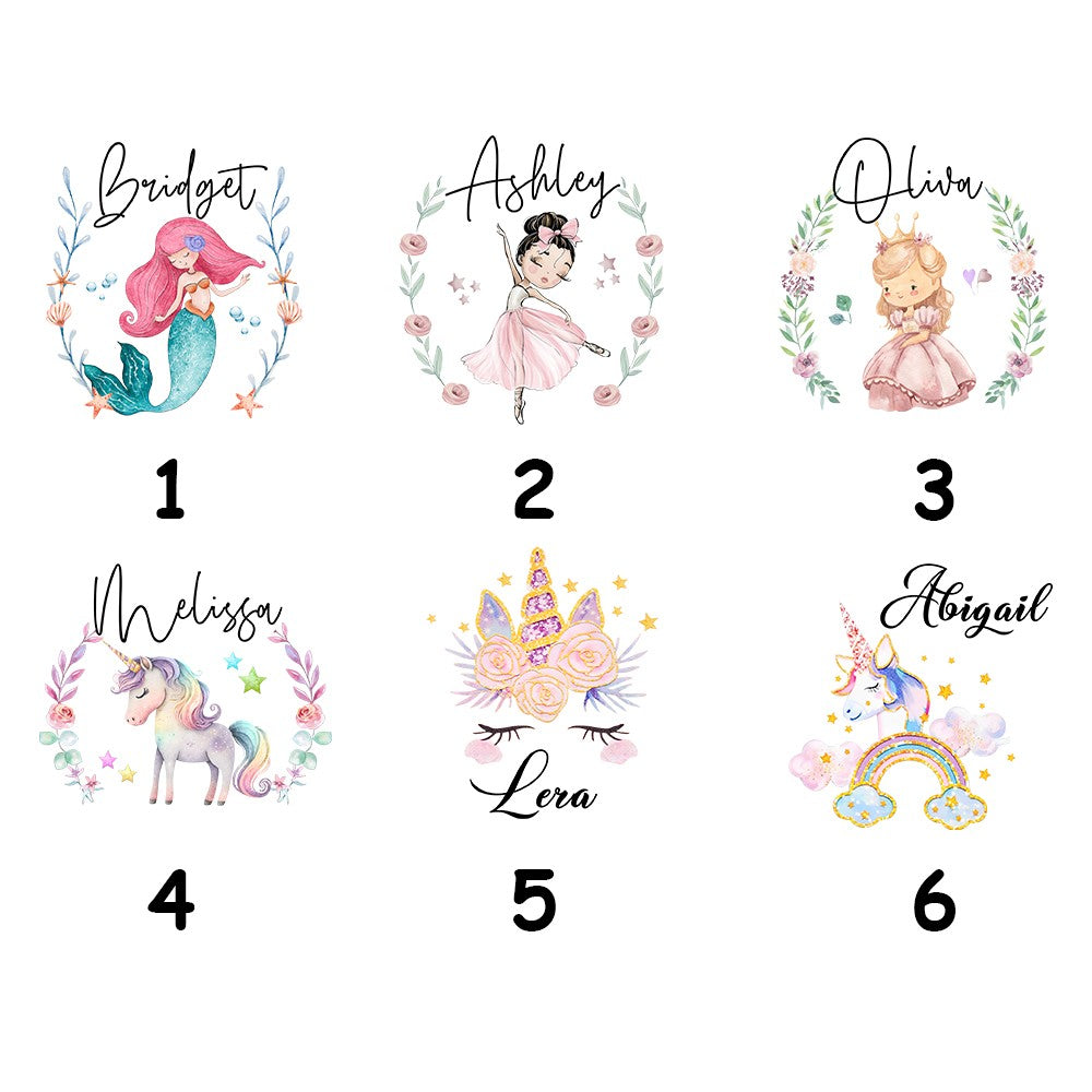Personalized Name Watercolor Cartoon Pattern Jewelry Box, PU Leather Travel Jewelry Case, Children's Day/Birthday/Christmas Gift for Teen Girls