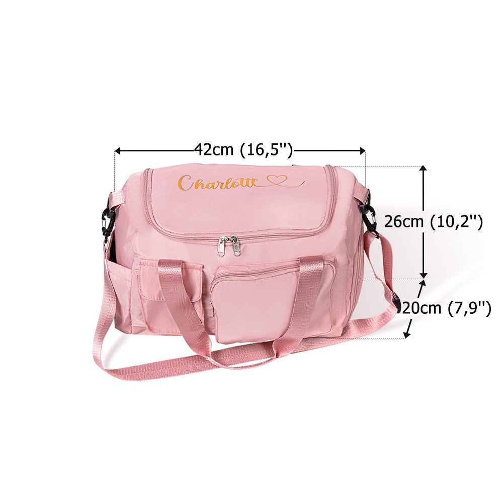 Custom Name Weekender Bag, Personalized Duffle Bag, Waterproof Hospital Bag, Overnight Bag for Women, Birthday/Back to School/Weekend Gift for Girls