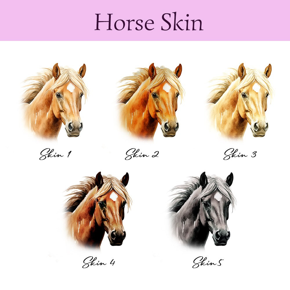 Personalized Horse and Birth Flower Jewelry Case, Portable Leather Jewelry Box with Multiple Compartments, Christmas/Birthday Gift for Horse Lover/Her