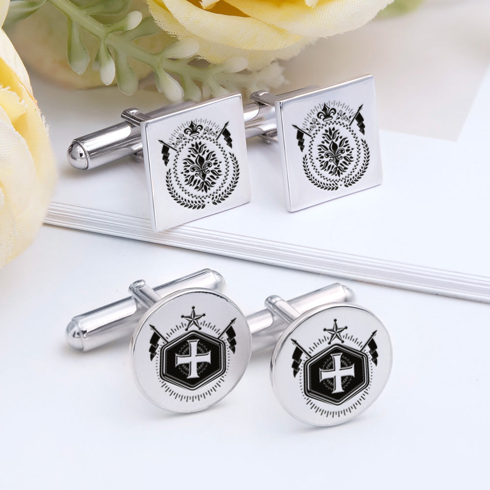 Personalized Crest Cufflinks Photo Cufflinks