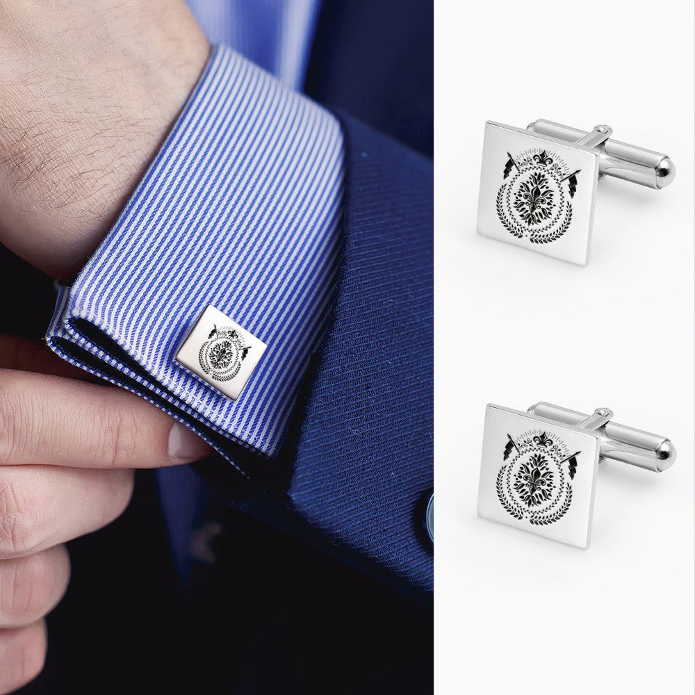 Personalized Crest Cufflinks Photo Cufflinks
